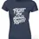 Thumbnail: Fitted navy women’s vegan shirt with the “Fight for Animal Rights!” graffiti text design.