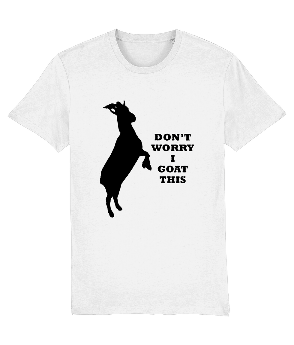 Thumbnail: plus size i goat this creator shirt white – quality white creator tee with goat silhouette and fun pun