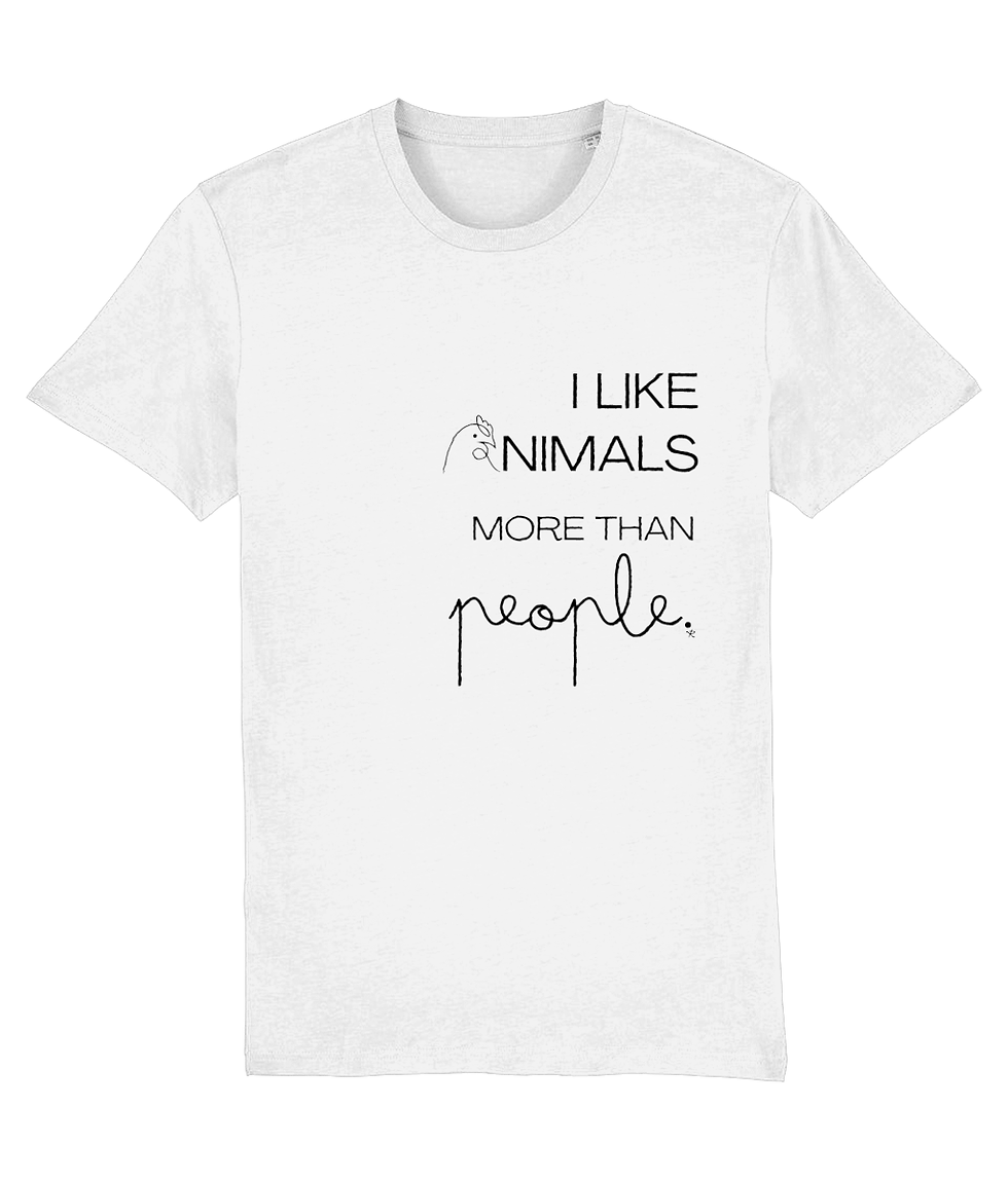 Thumbnail: plus size vegan quotes i like animals more creator shirt white – premium vegan statement tee for animal lovers