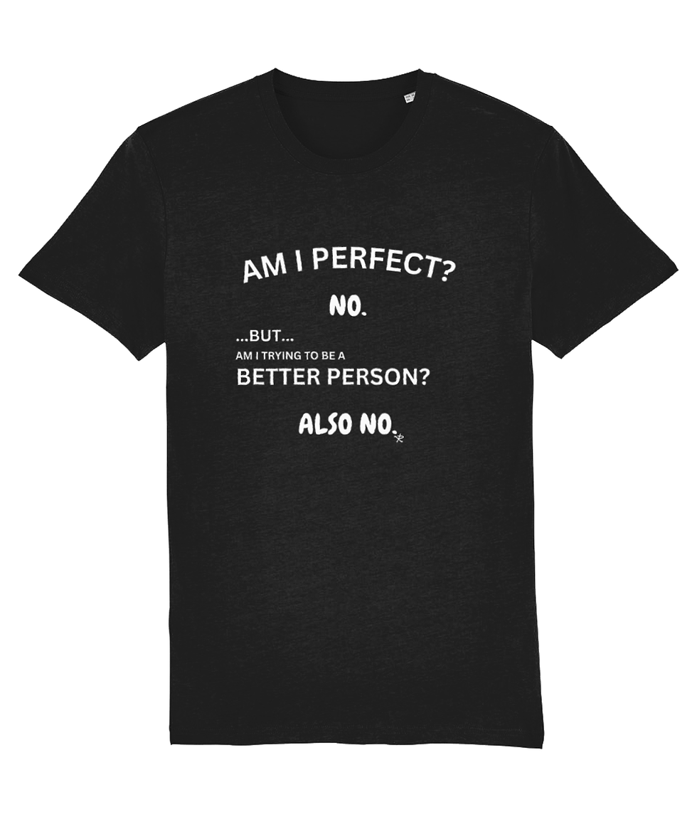Thumbnail: plus size am i perfect creator shirt black – premium black creator tee with humorous quote