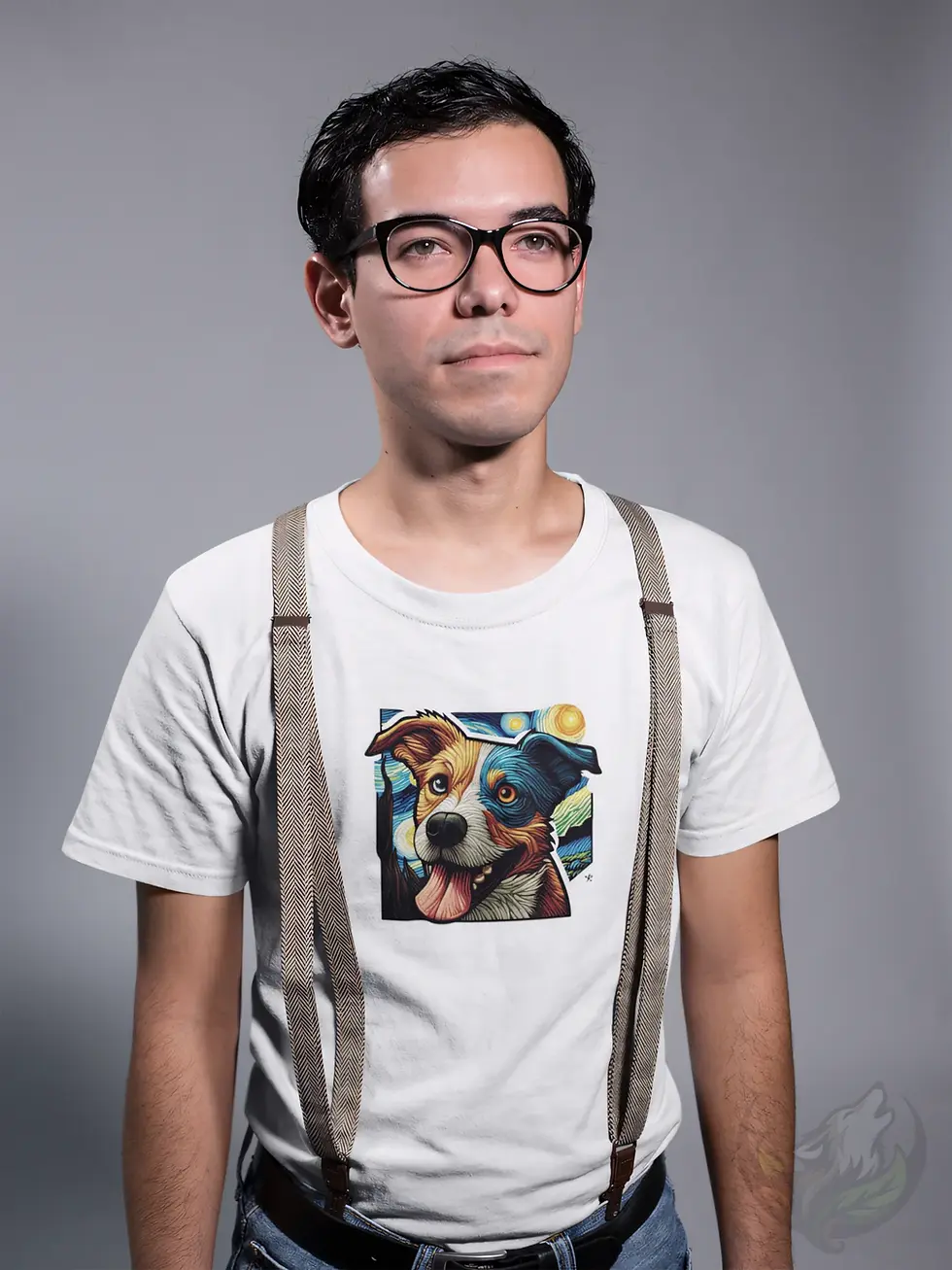 Thumbnail: Men's General Pixels Dog T-Shirt – Unisex & V-Neck