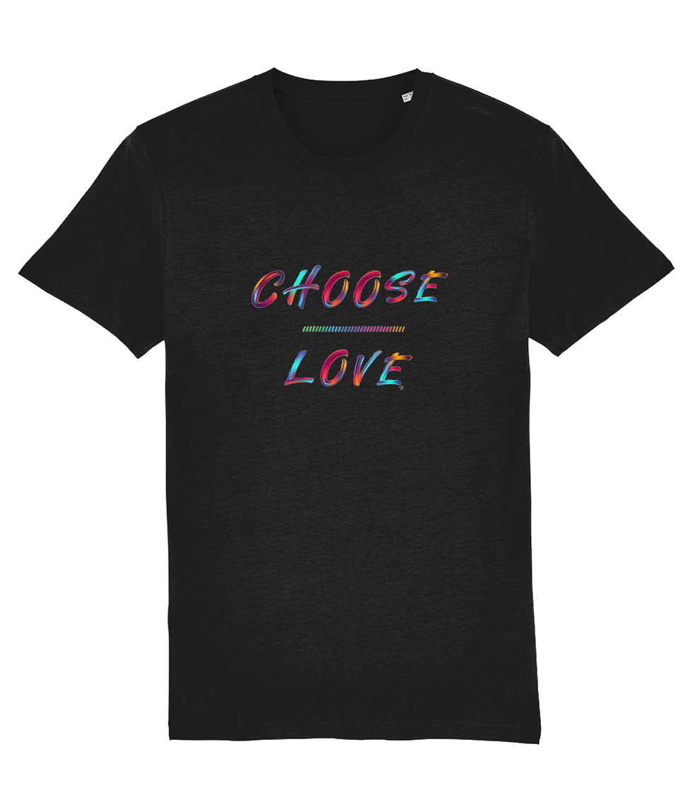 Thumbnail: Plus size black T-shirt with "Choose Love" letters, creator