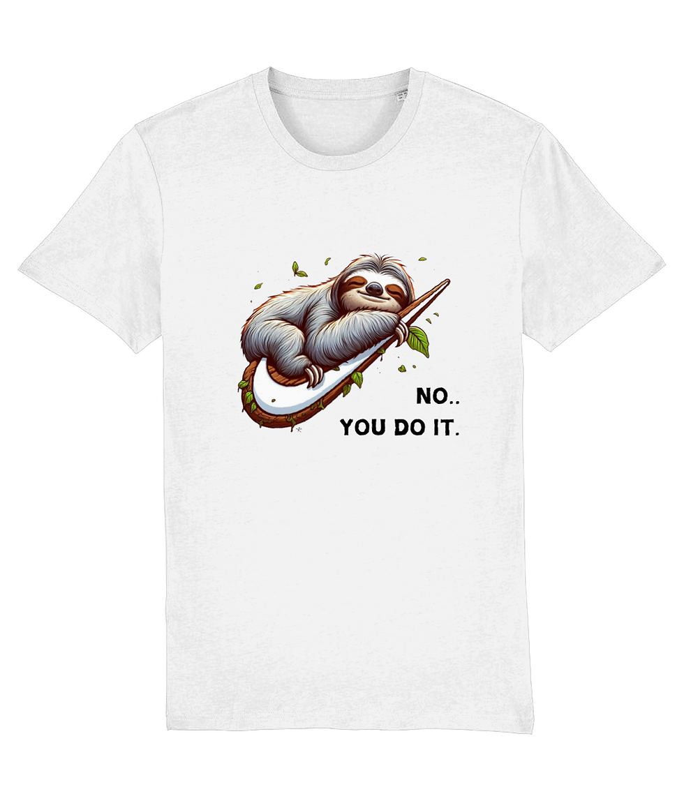 Thumbnail: White plus size Creator Funny shirt delivering premium print clarity for the humorous, chill sloth illustration.