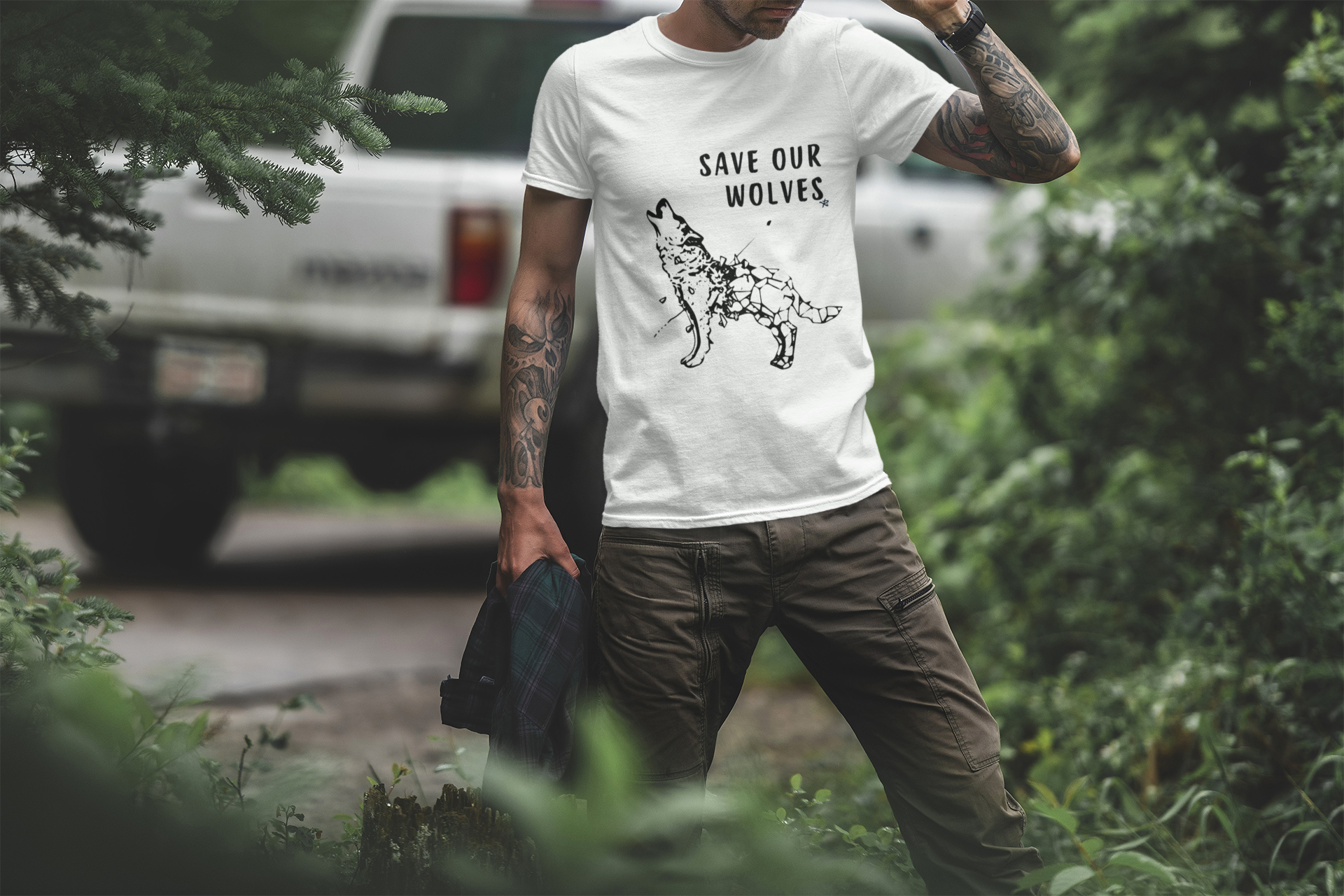 Men Wildlife: Save our Wolves (Shirt, Hoodie, Tanktop)