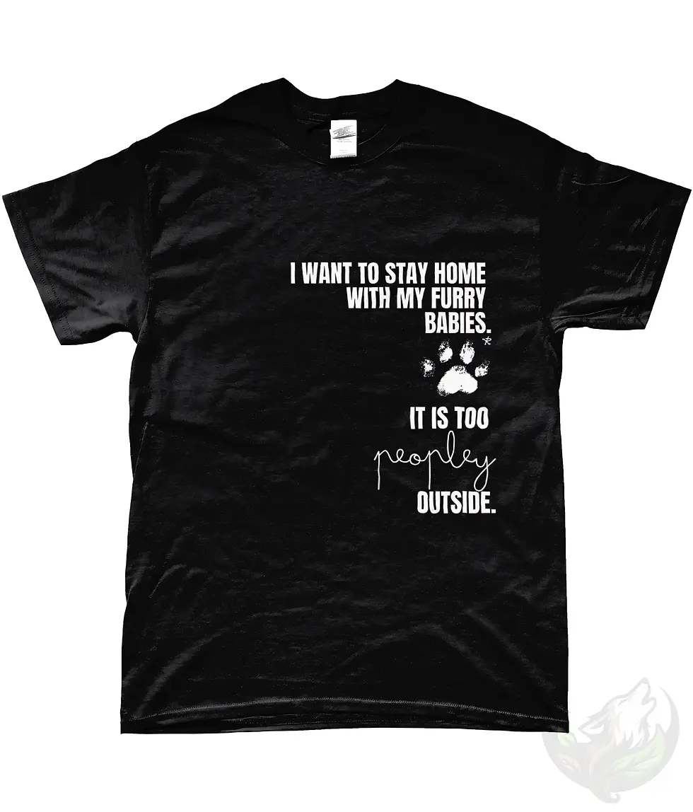Thumbnail: Black unisex shirt with funny cat lover stay home “Too Peopley Outside” quote design