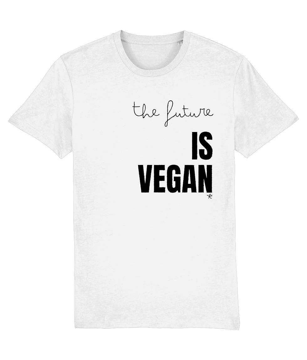 Thumbnail: plus size vegan quotes the future is vegan creator shirt white – premium vegan statement tee with positive future focused quo