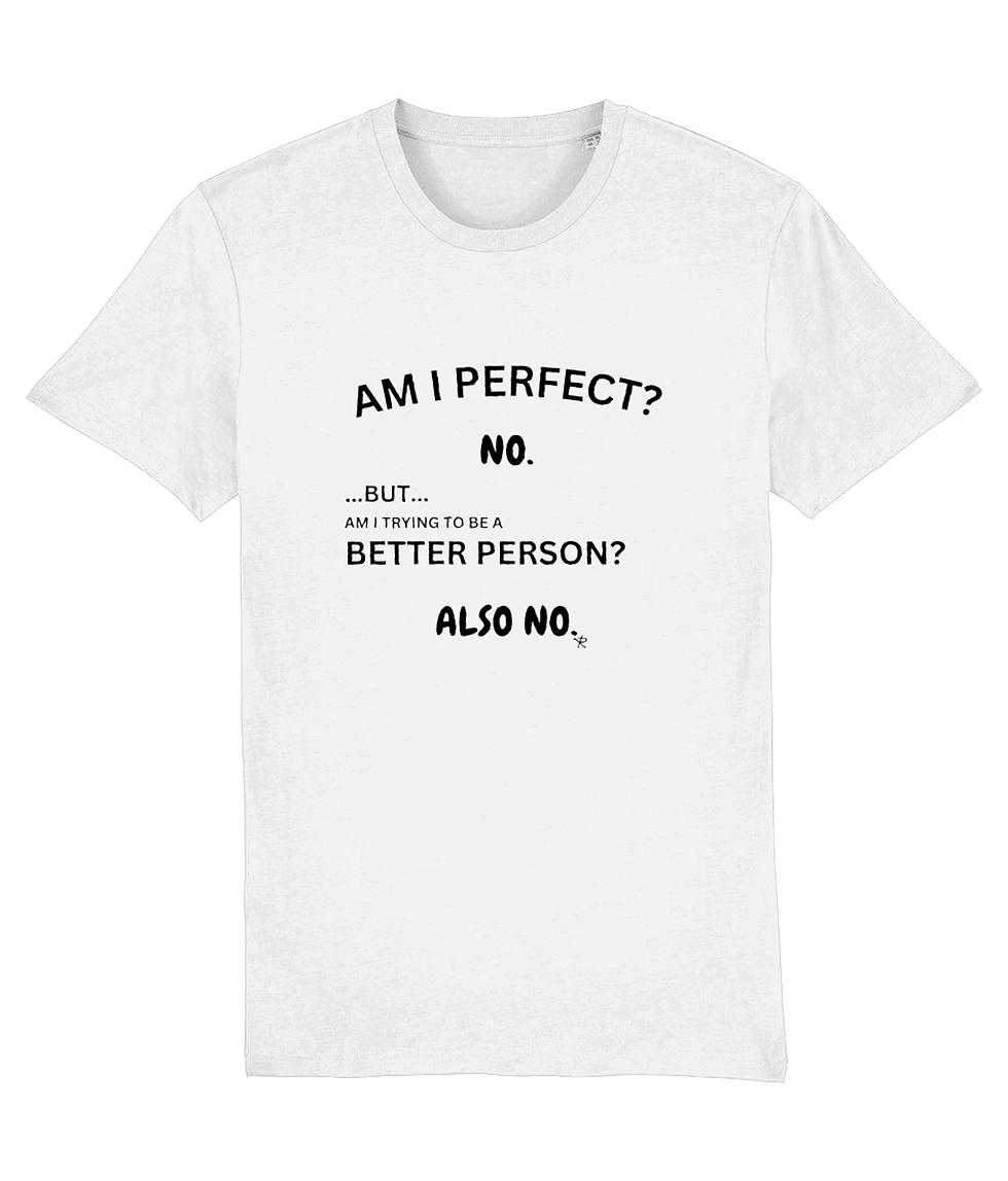 Thumbnail: plus size am i perfect creator shirt white – quality white creator tee with witty bold text design