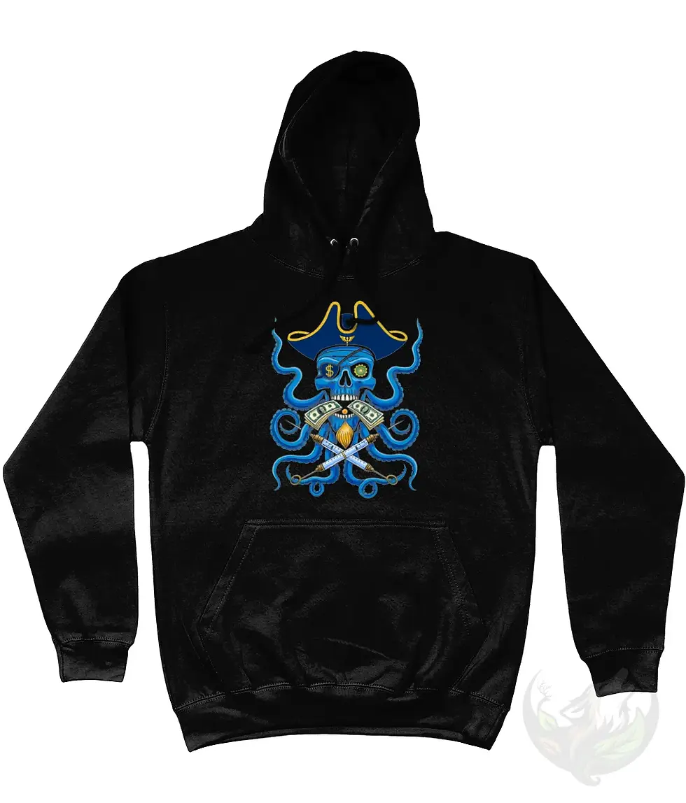 Thumbnail: Close-up of the Official Def P Pirates of the Pharmaseas Unisex Hoodie highlighting the detailed front artwork.