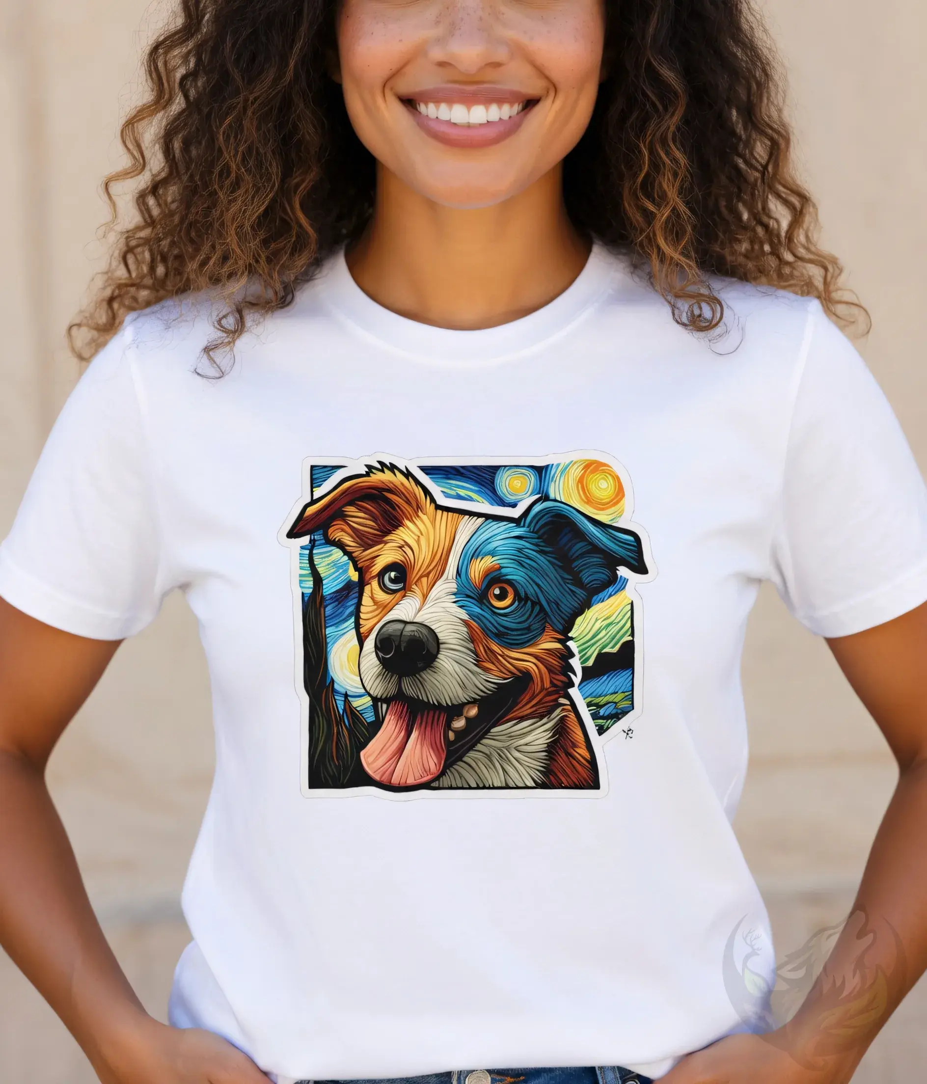 Women’s Pixels Dog T-Shirt – Retro Pixel Design – Fitted & Scoop Neck Fits