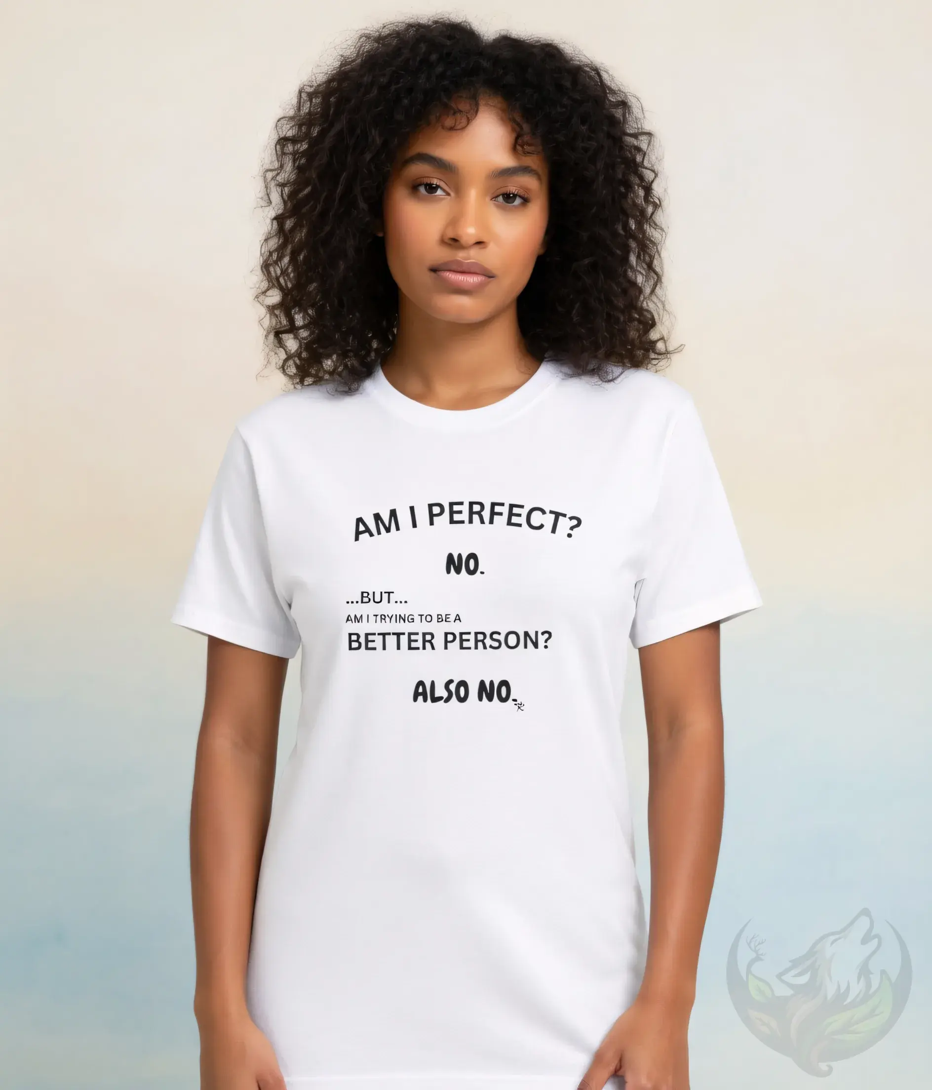 Women’s Funny T‑Shirt – Am I Perfect? – Fitted & Scoop Neck Fits