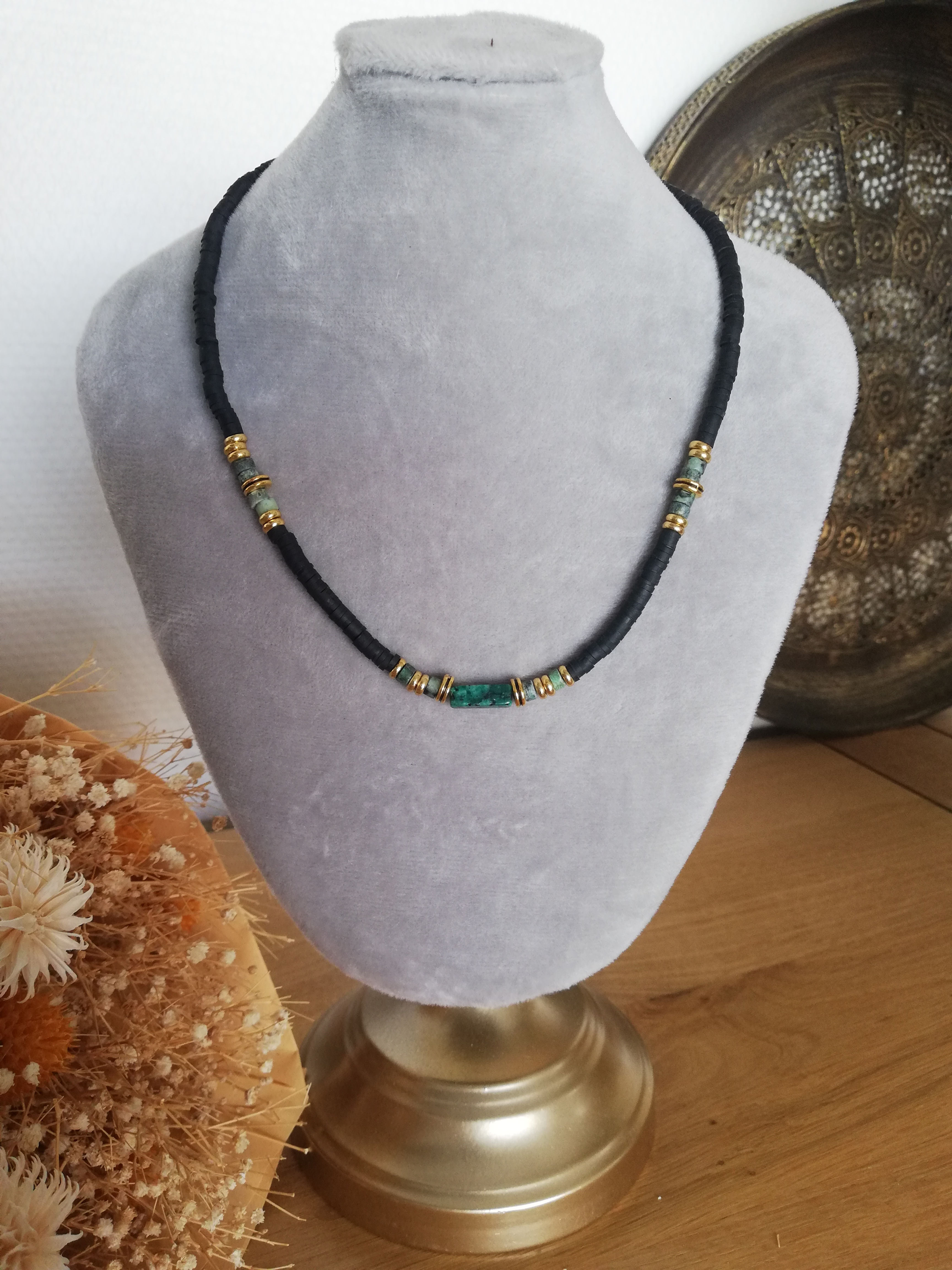 Collier perles heishi Fidji 