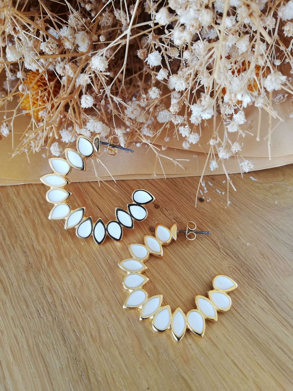 Miniature : Créoles résine époxy Odette 