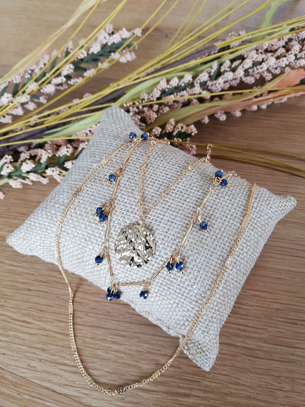Miniature : Collier triple rang Samuel