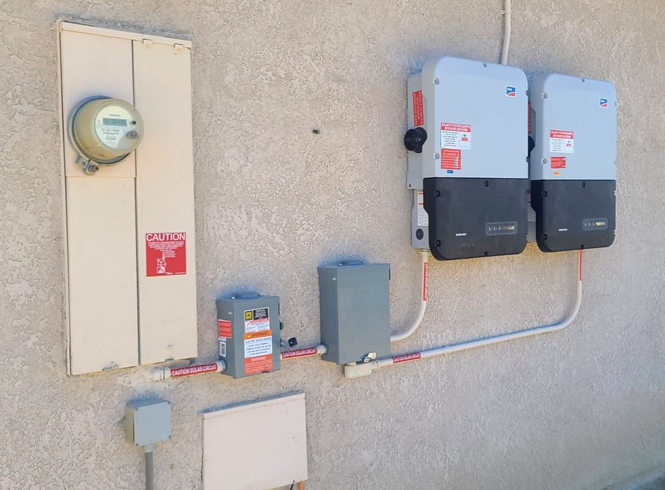 Electrical components outside the building