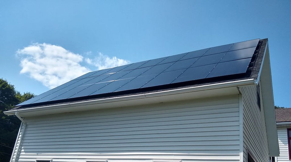 Solar panels on a roof