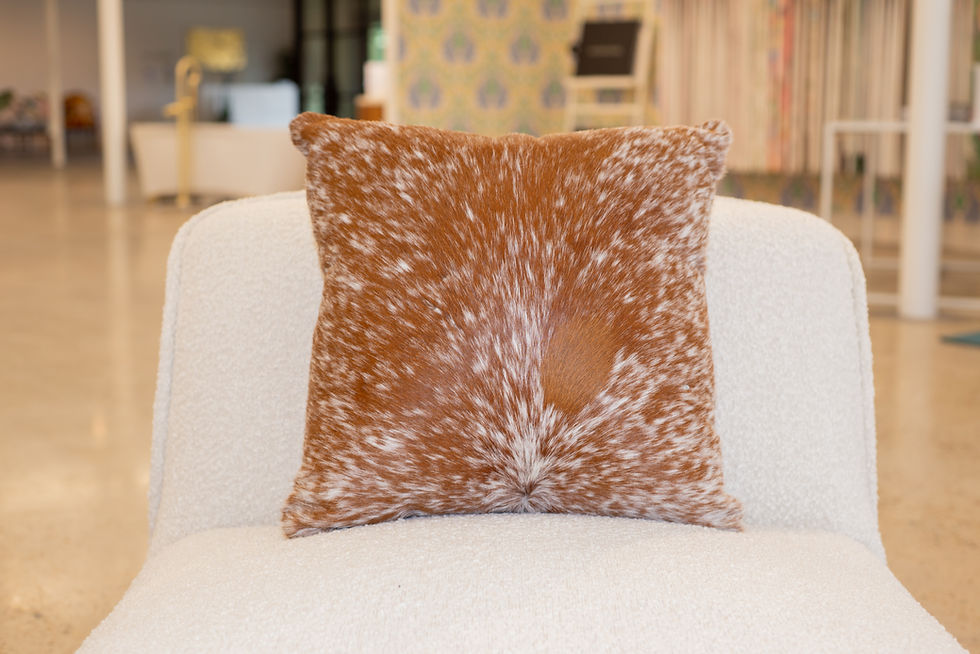 Thumbnail: Caramel Speckle Cowhide Luxury Accent Pillow