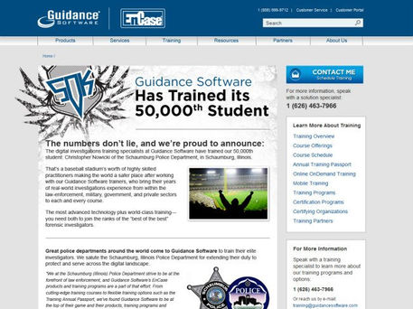 Guidance Software Web Design