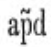 Abbreviated Latin text "apd"