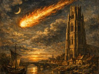A fiery meteor over Boston Stump