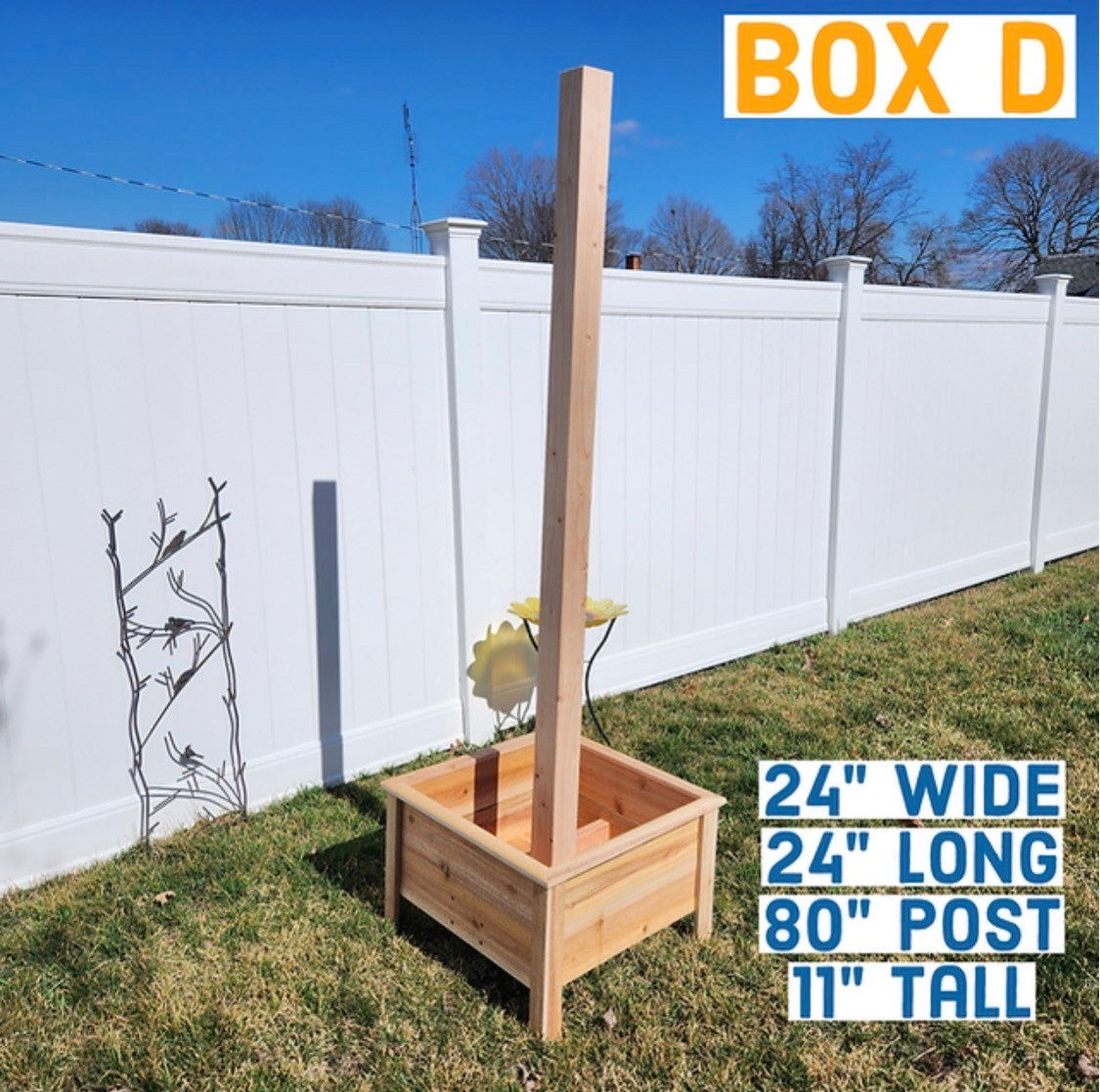 Planter Box with Post