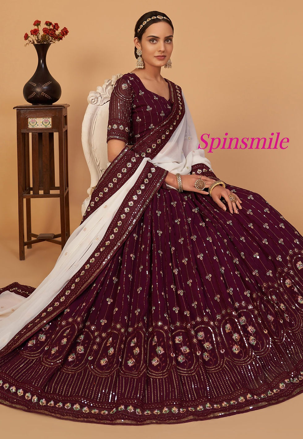 Thumbnail: Maroon Lehenga Choli