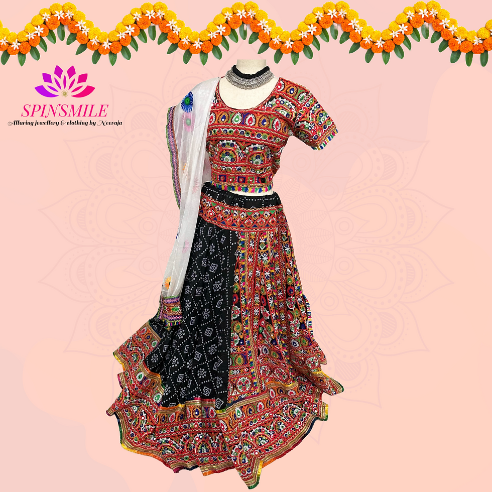Bandini chaniya choli with muticolor embroidery lehanga