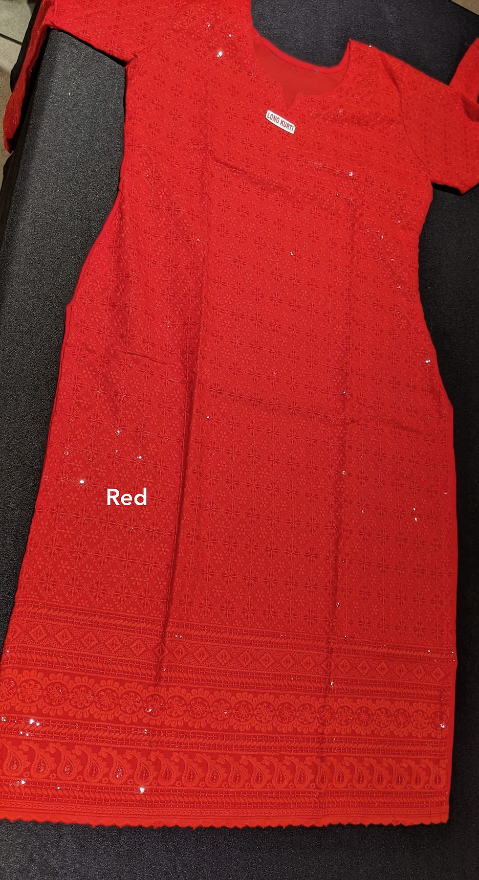 Thumbnail: Black Chikankari Kurti