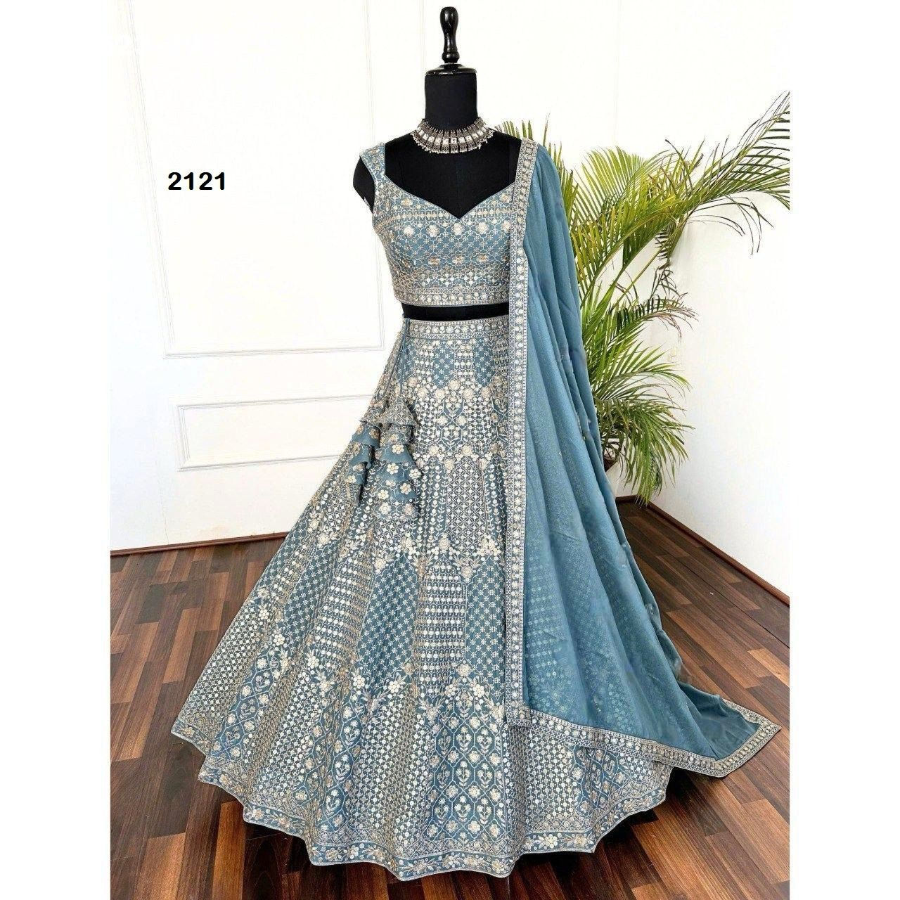 Georgette Sequence Embroidered Lehenga Choli
