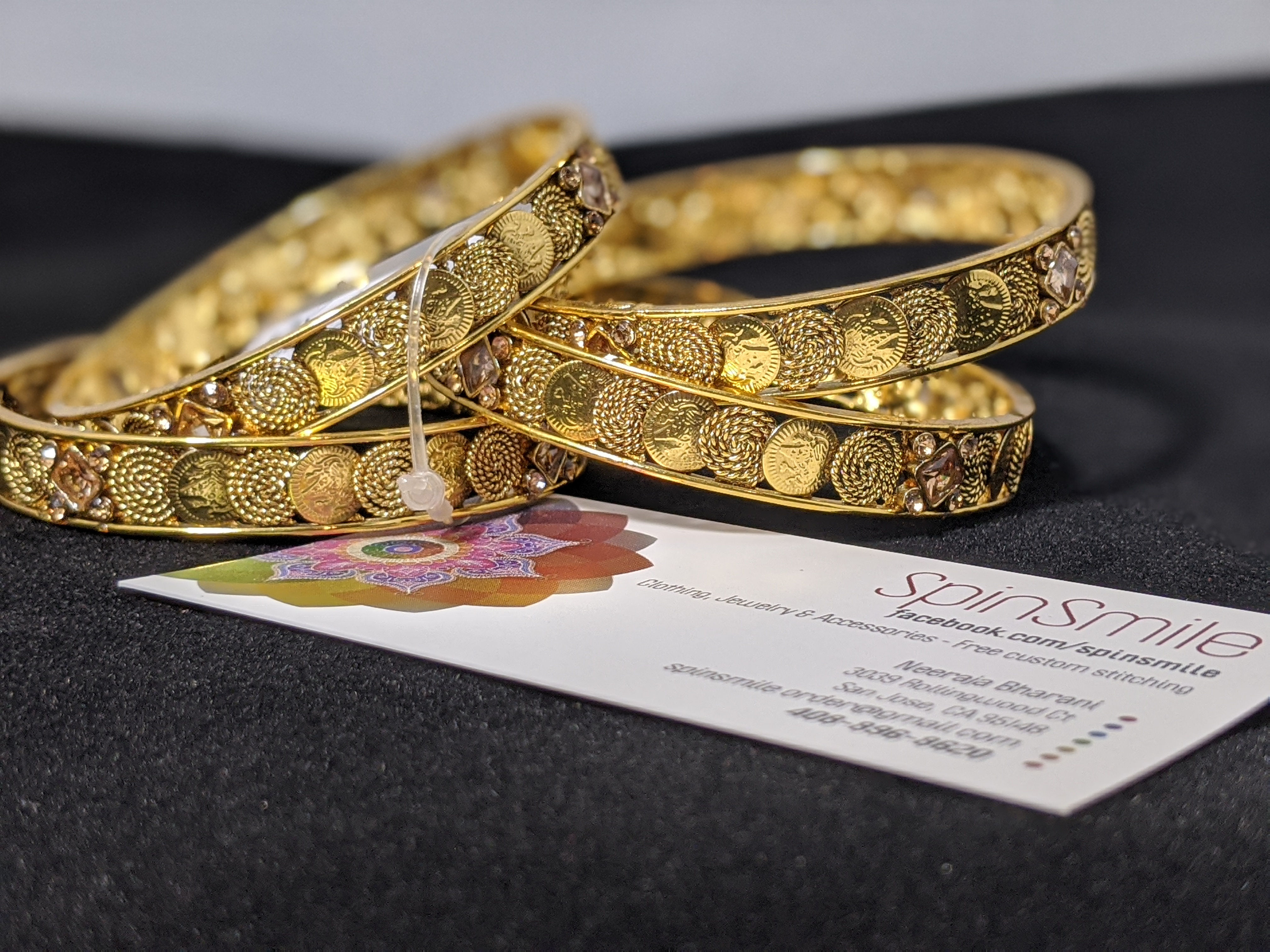 Gold plated Bangles - set of 4