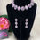 Thumbnail: Pink Cubic Zirconia Necklace Set