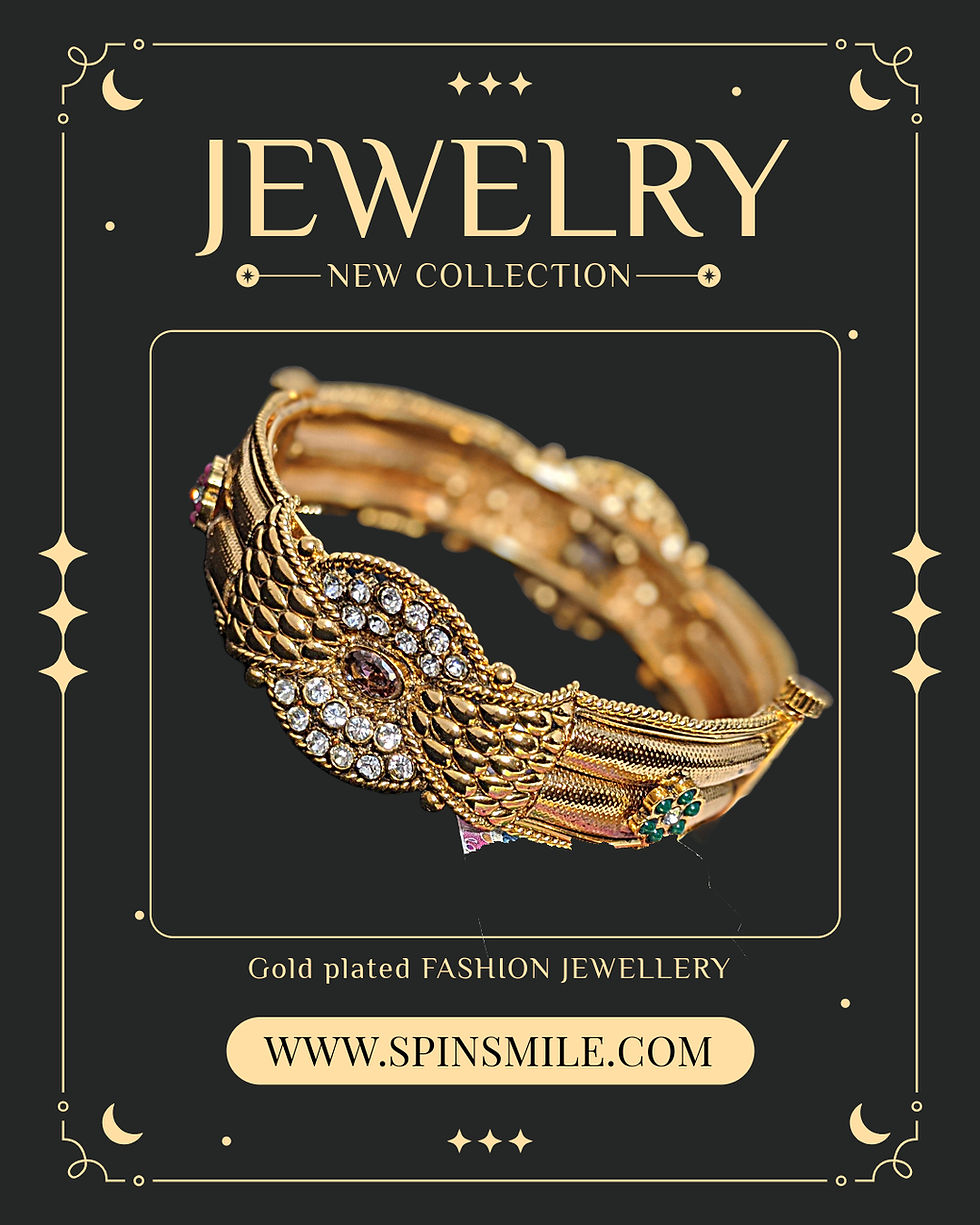 Thumbnail: Gold plated Bangle - Openable Bracelet