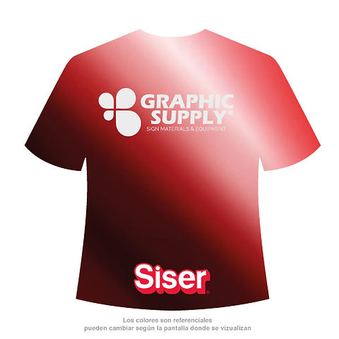 VINIL TEXTIL SISER METAL RED