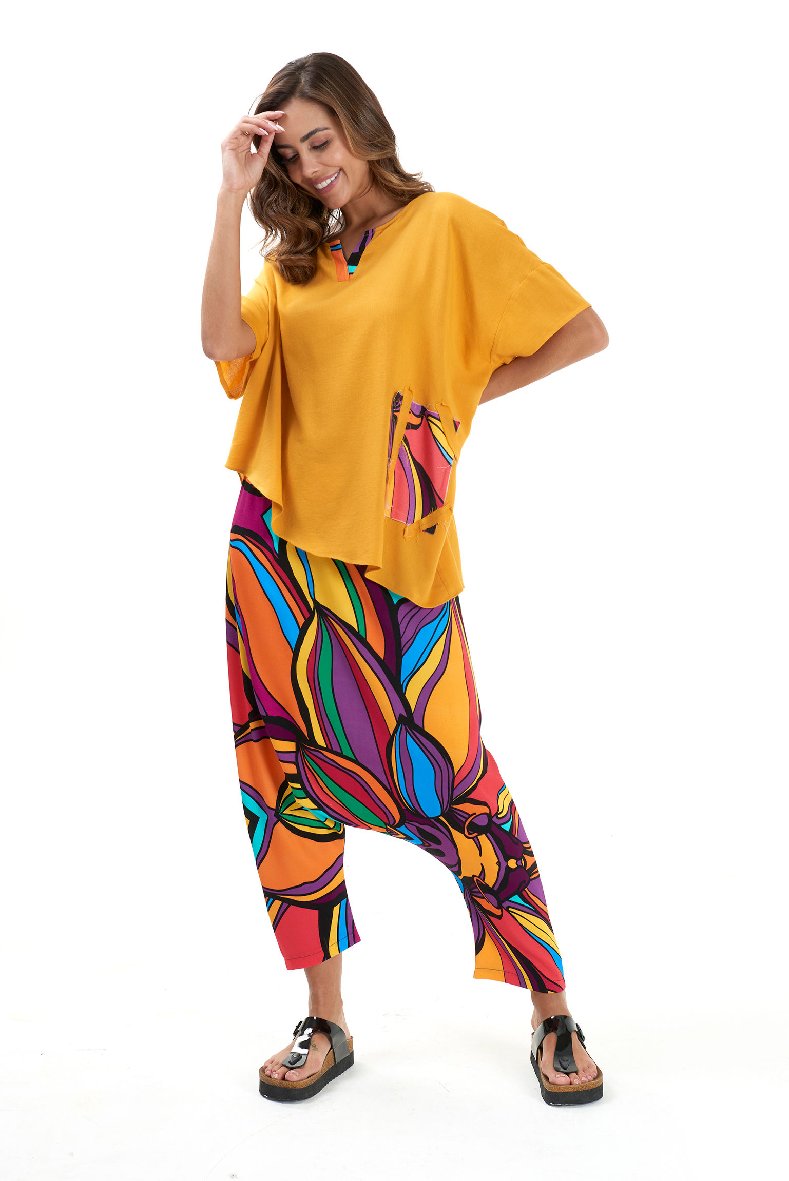 Desenli Viskon Şalvar