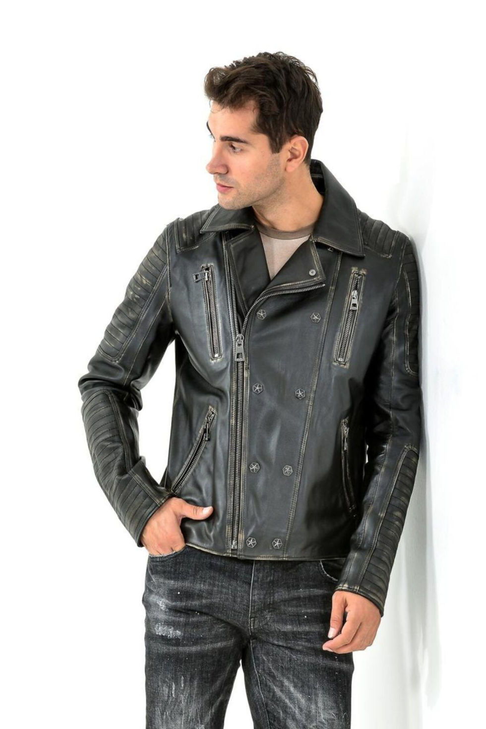 LJW-5013 MAN LEATHER JECKET