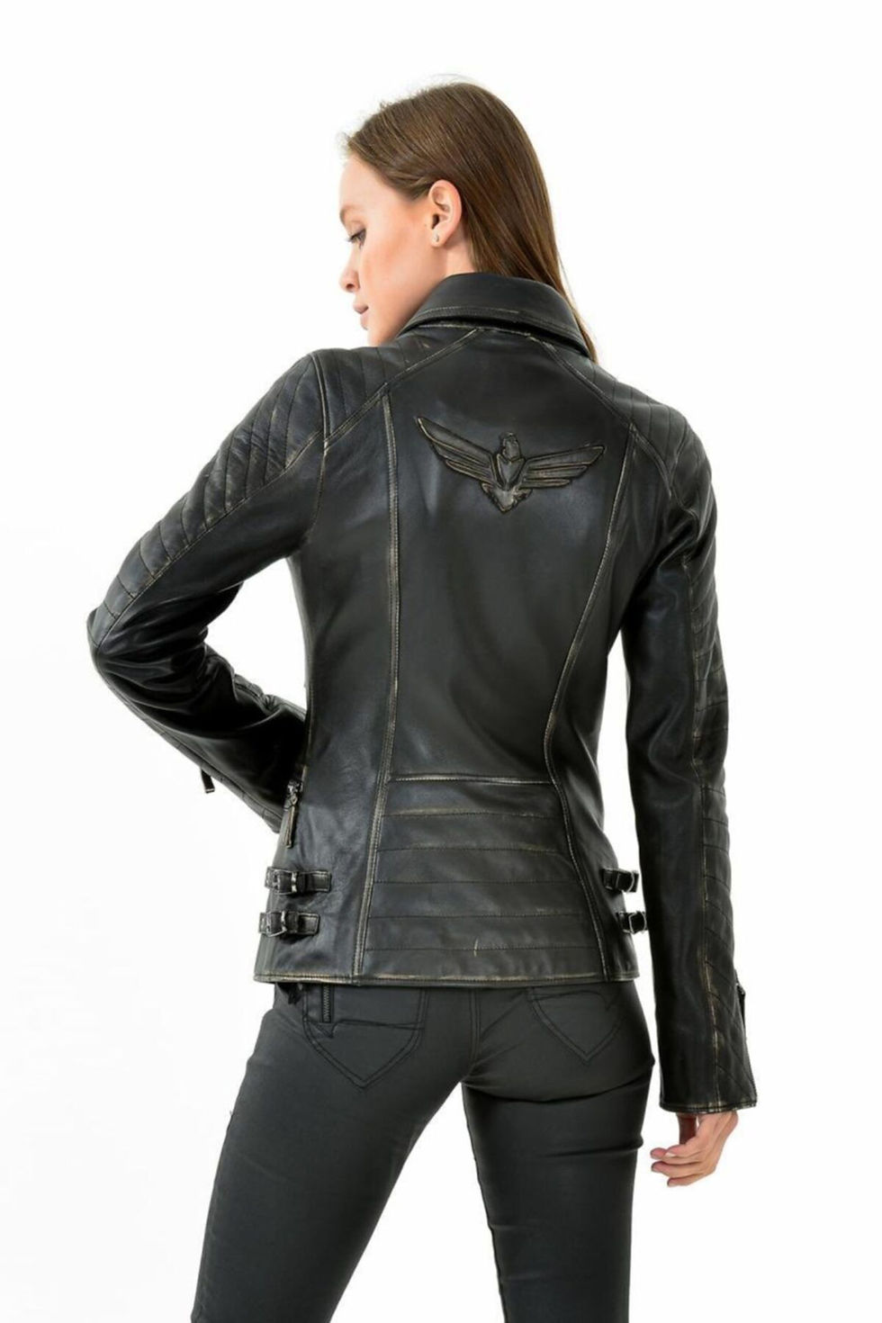 Küçük resim: LJW-6168 WOMAN LEATHER JACKET