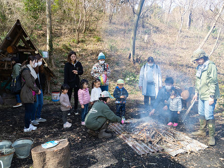 親子自然体験たき火
