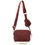 Küçük resim: Bordo Çapraz Çanta Seti Arka Görünüm
