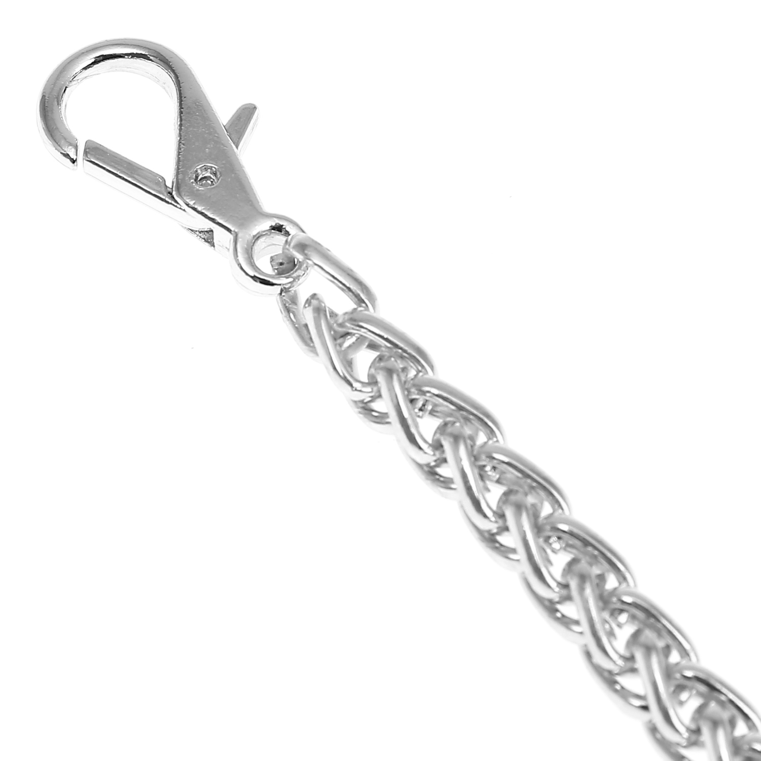 Gümüş Rengi Burgu Zincir Çanta Askısı Yakından Görünümü