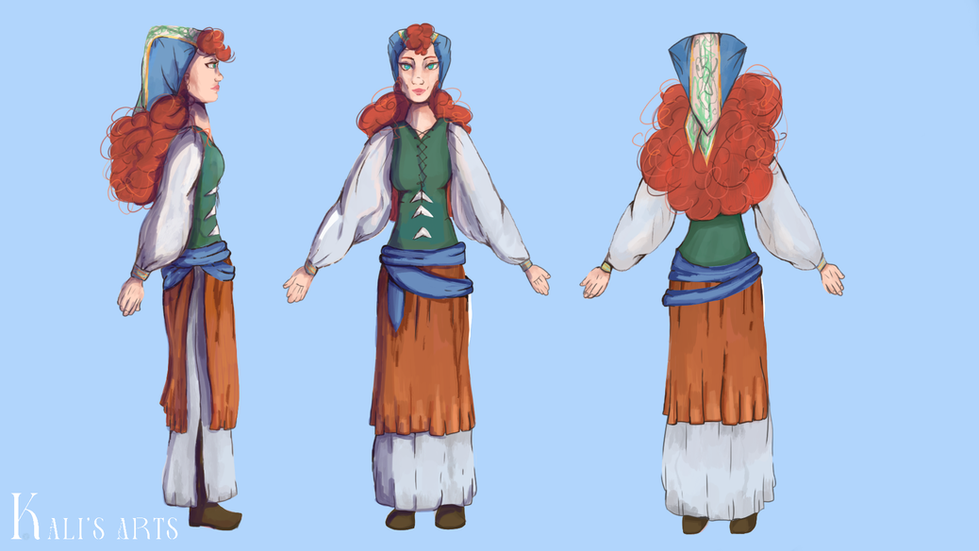 Concept art of a villager.