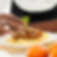 chef garnishing a meal
