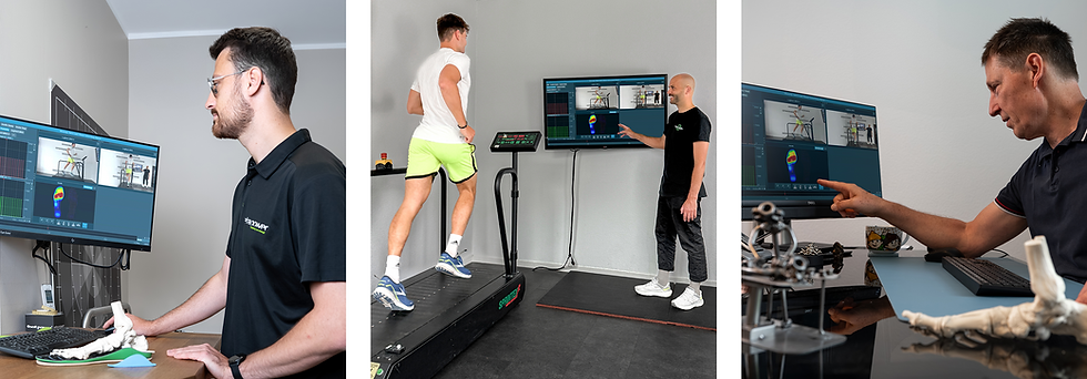 Collage von Laufanalyse