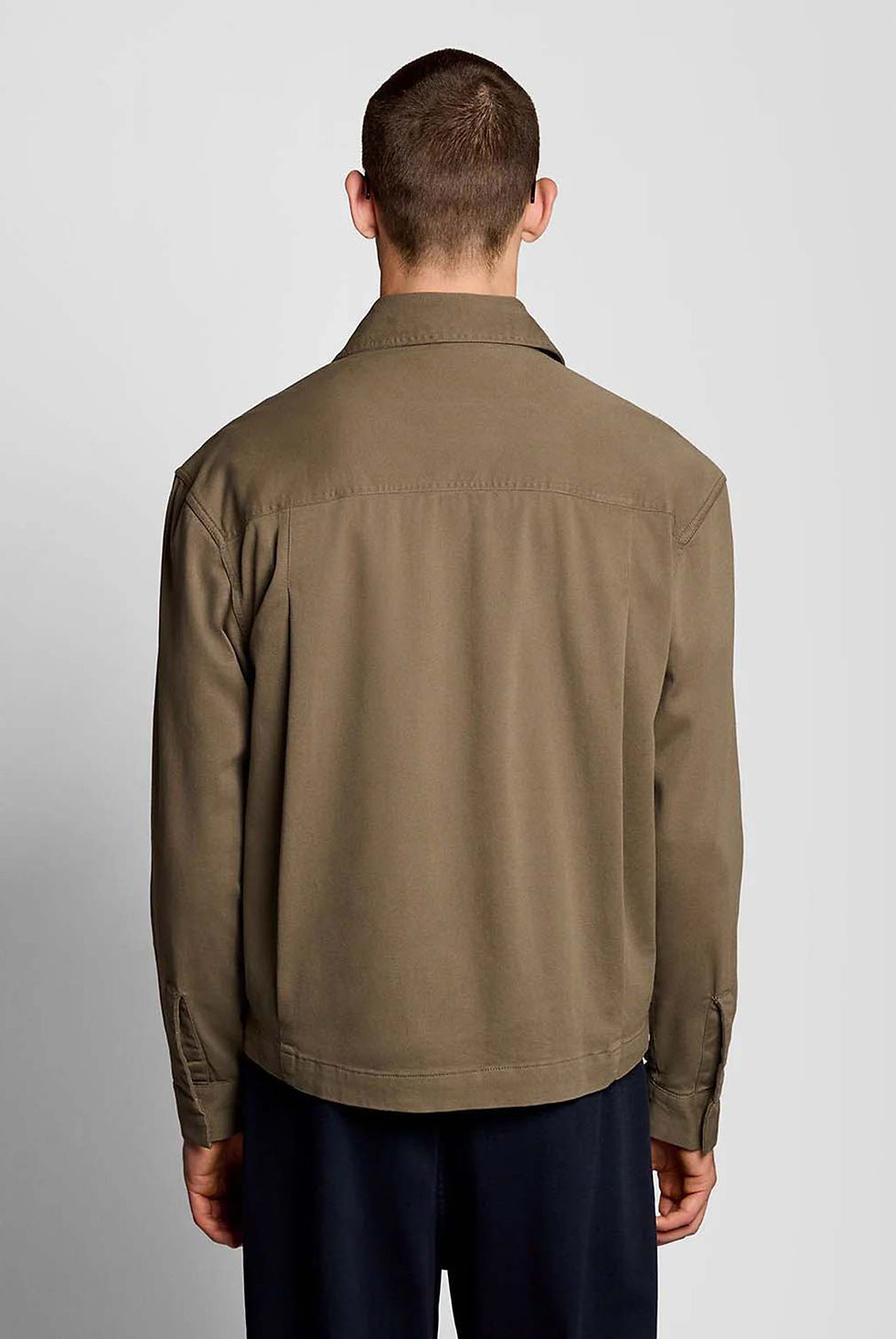 Прев'ю: Чоловіча куртка Lyle & Scott ENZYME WASH ZIP THROUGH OVERSH khaki ash