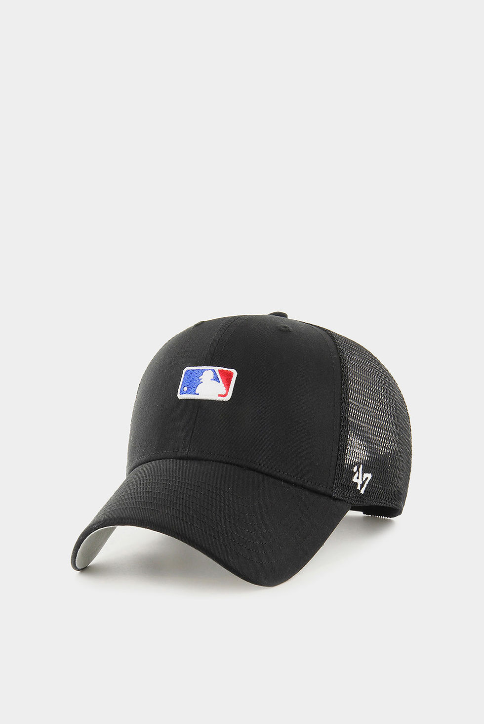 Чорна кепка з логотипом MLB, вид спереду. Інтернет-магазин SwimDream.