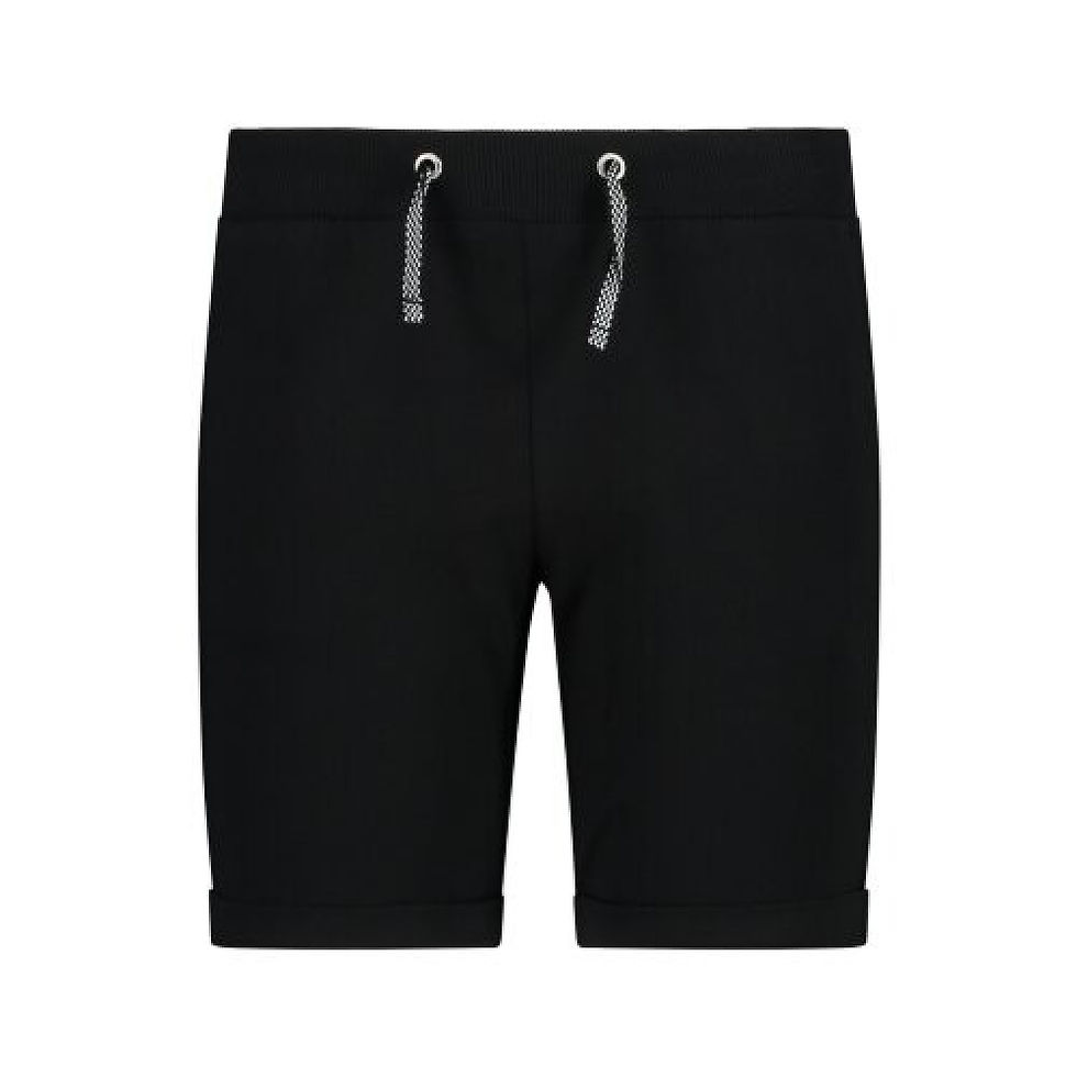 Чорні шорти з бавовни, шнурки. Чоловічий одяг, вид спереду. Інтернет-магазин SwimDream