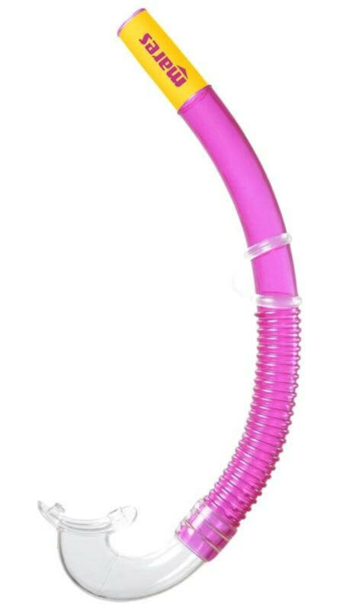 Рожева трубка для плавання крупним планом, білий фон, SwimDream інтернет-магазин.