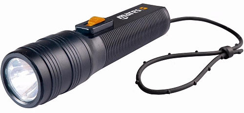 Чорний ліхтарик з написом mares, кнопкою, та ремінцем. Інтернет-магазин SwimDream