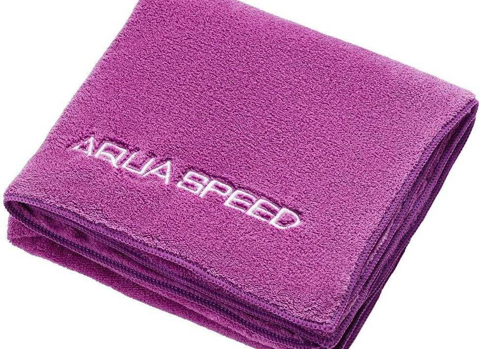 Прев'ю: Пурпуровий рушник Aqua Speed з написом, для плавання, Інтернет-магазин SwimDream.