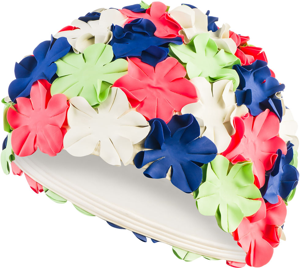 Жіноча шапочка для плавання з квітами. Інтернет-магазин SwimDream.