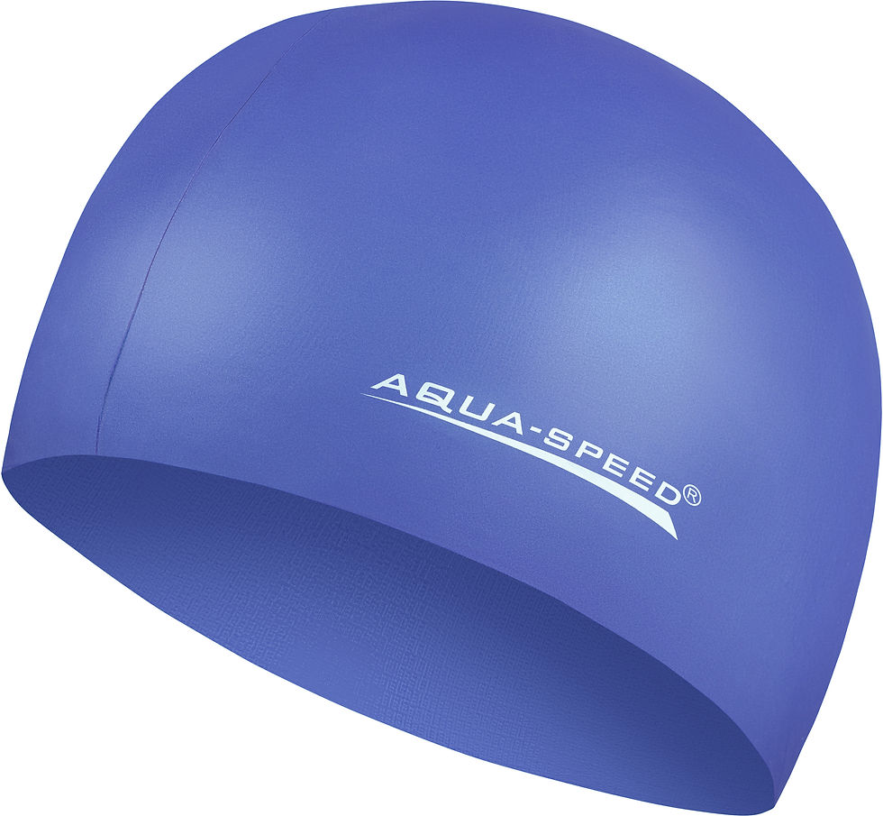 Синя шапочка для плавання AQUA-SPEED, захист голови, продаж в SwimDream