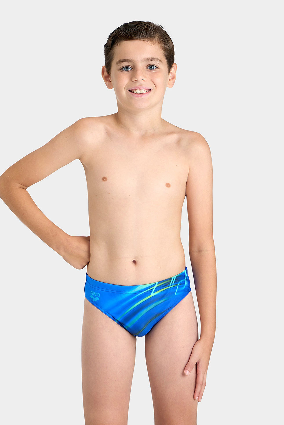 Прев'ю: Дитячі плавки-сліпи Arena Shading Jr Swim Briefs 006372-800 блакитний 128 см